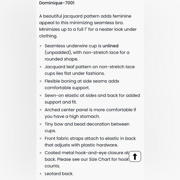 NWT Dominique Lila Everyday Lace Minimizer Bra 7001 in Black (Size: 34D) - Picture 13 of 14